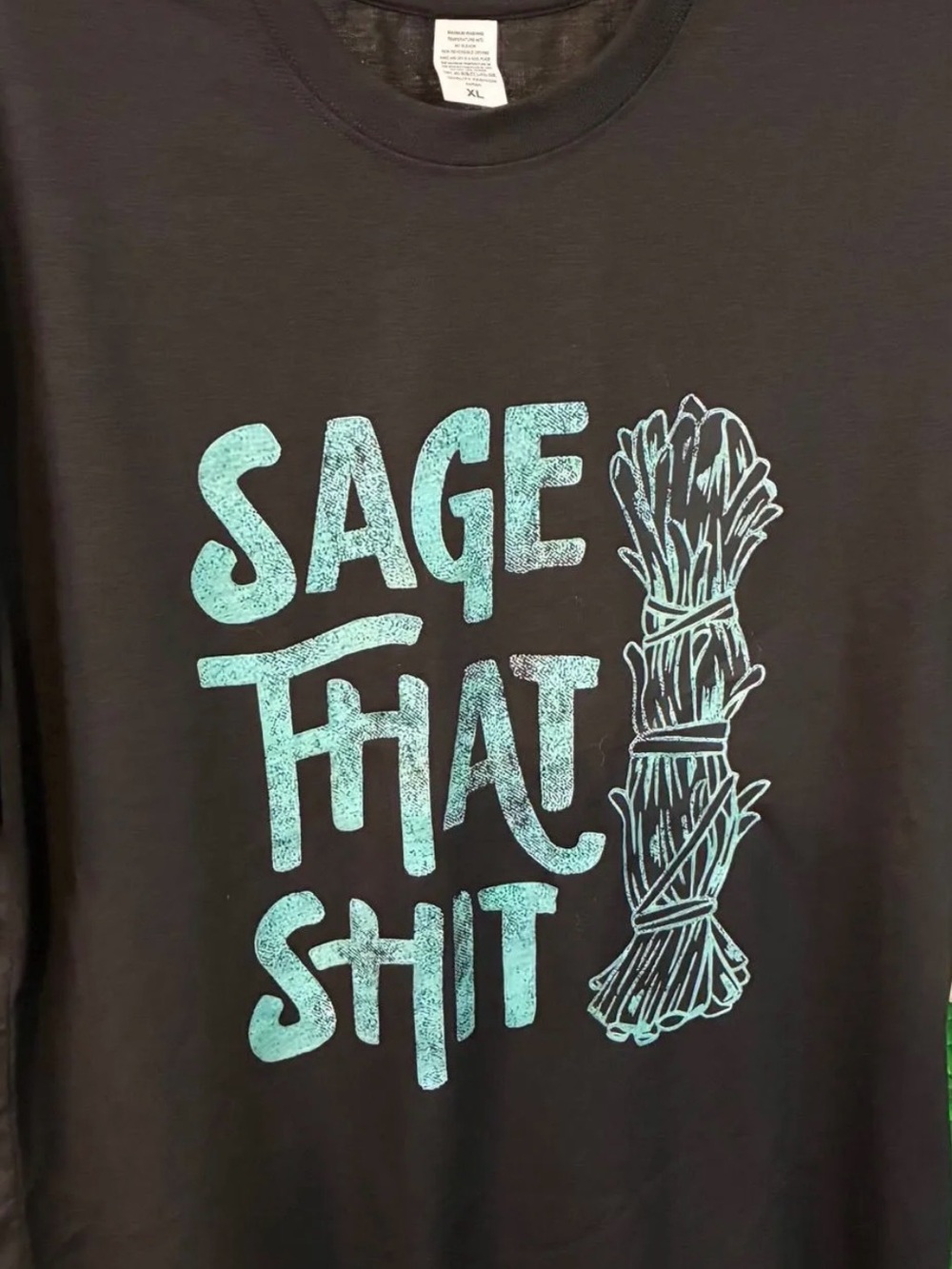 Black Graphic Tee - Sage That Shit